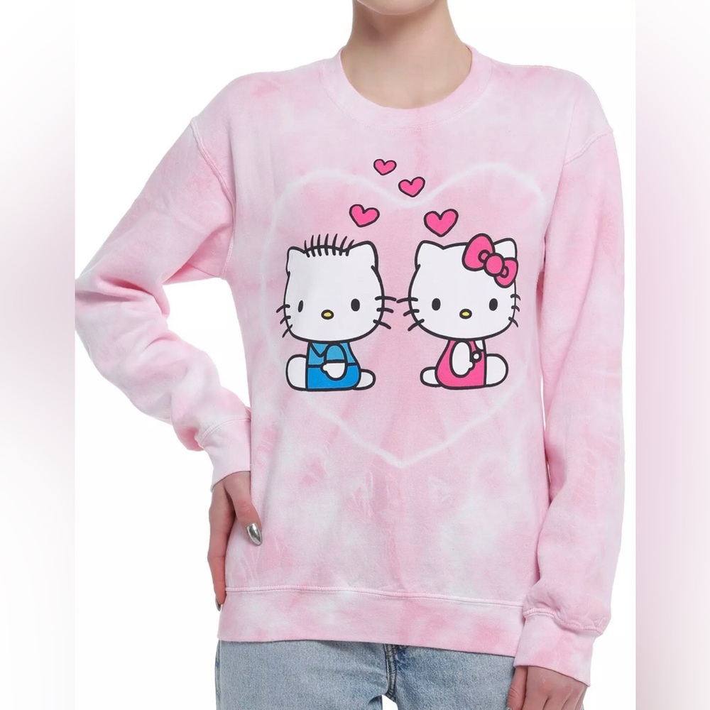 NWT Hello Kitty & Dear Daniel Tie Dye Graphic Sweatshirt- Size Medium